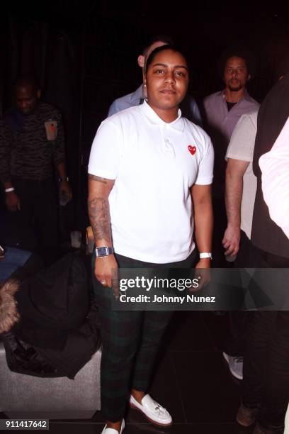 Swaggy attends the Lexy Panterra Pre-Grammy Party at W Hotel Times Square on January 27, 2018 in New York City.