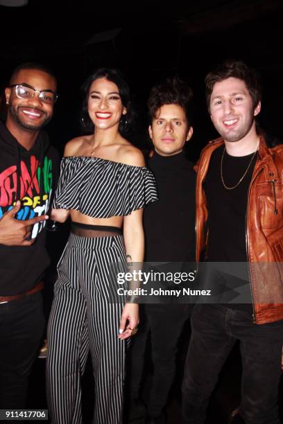 King Bach, Lexy Panterra, Rudy Mancuso, and Matt Medved attend the Lexy Panterra Pre-Grammy Party at W Hotel Times Square on January 27, 2018 in New...