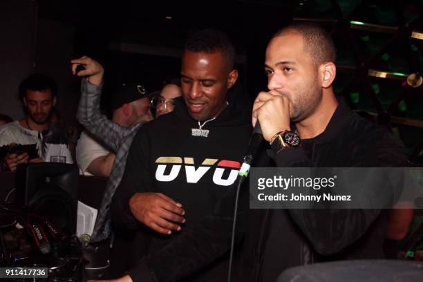 Whoo Kid and DJ E Nice spin at the Lexy Panterra Pre-Grammy Party at W Hotel Times Square on January 27, 2018 in New York City.