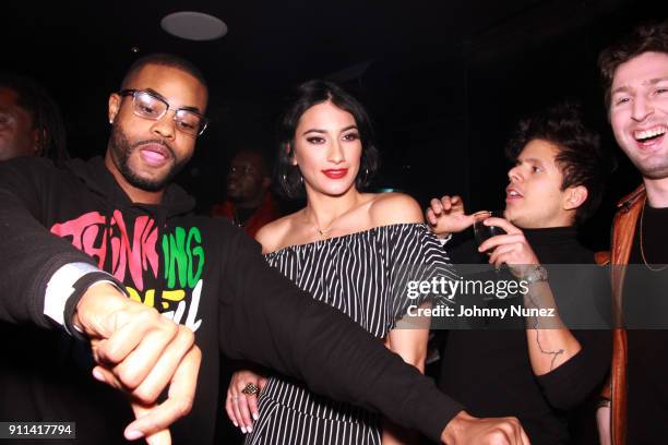 King Bach, Lexy Panterra, Rudy Mancuso, and Matt Medved attend the Lexy Panterra Pre-Grammy Party at W Hotel Times Square on January 27, 2018 in New...