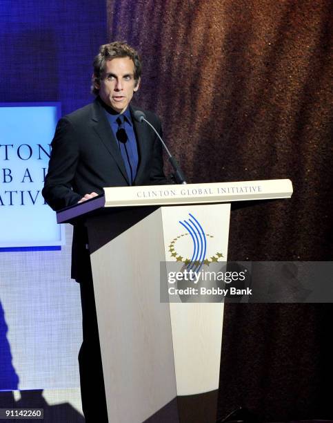 Ben Stiller attends the Clinton Global Citizen Awards during the 2009 Clinton Global Initiative at the Sheraton New York Hotel & Towers on September...