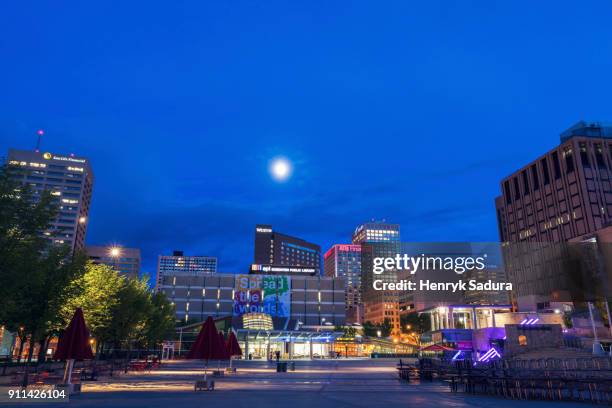 evening in edmonton - edmonton fotografías e imágenes de stock