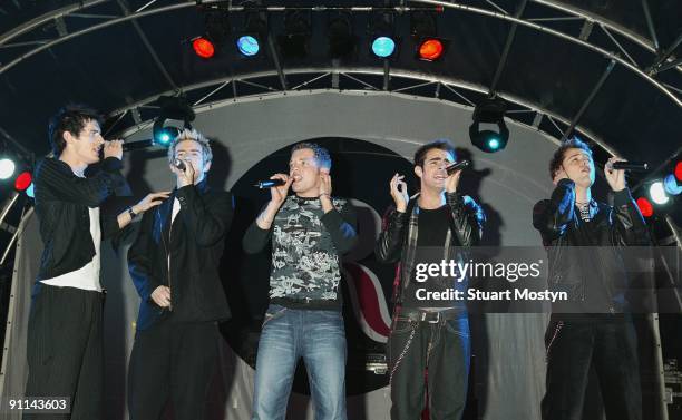 Photo of x; D Side perform supporting Daniel Bedingfield who switches on Regent Street Christmas Lights in London