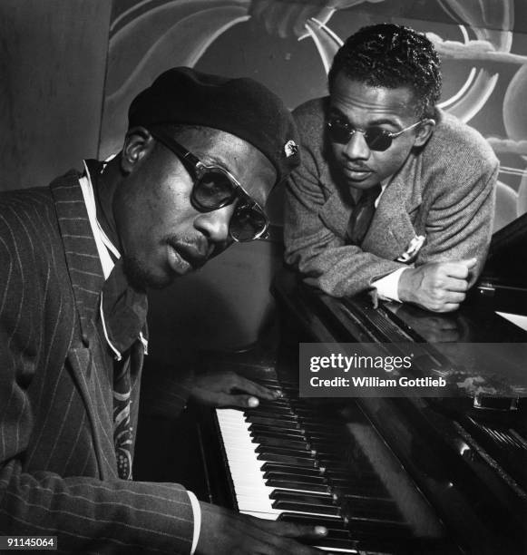 Photo of Howard McGHEE and Thelonious MONK; with Howard McGhee
