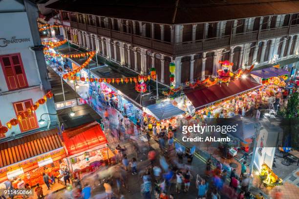 chinatown, singapore. - chinatown stock pictures, royalty-free photos & images