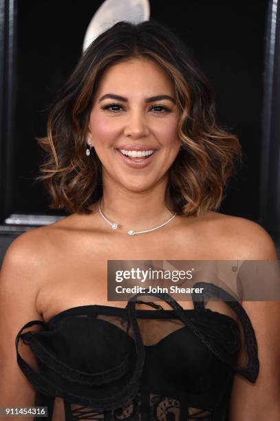 Actor Liz Hernandez attends the 60th Annual GRAMMY Awards at Madison Square Garden on January 28, 2018 in New York City.