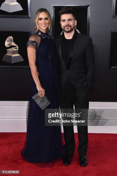 Karen Martinez and recording artist Juanes attend the 60th Annual GRAMMY Awards at Madison Square Garden on January 28, 2018 in New York City.