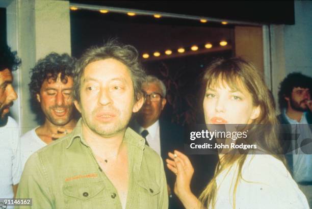 Photo of Serge GAINSBOURG and Jane BIRKIN; with Jane Birkin