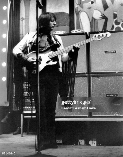 Photo of The Who and John ENTWISTLE, of The Who, performing live onstage, playing Fender Precision bass