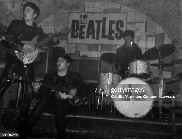Photo of Pete BEST and BEATLES and CAVERN CLUB, John Lennon, Paul McCartney, Pete Best performing live onstage