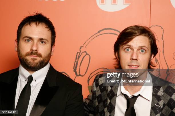 Photo of SCISSOR SISTERS and BABYDADDY and Jake SHEARS, L-R: Babydaddy, Jake Shears posed at the 2008 Music Industry Trusts Award Dinner