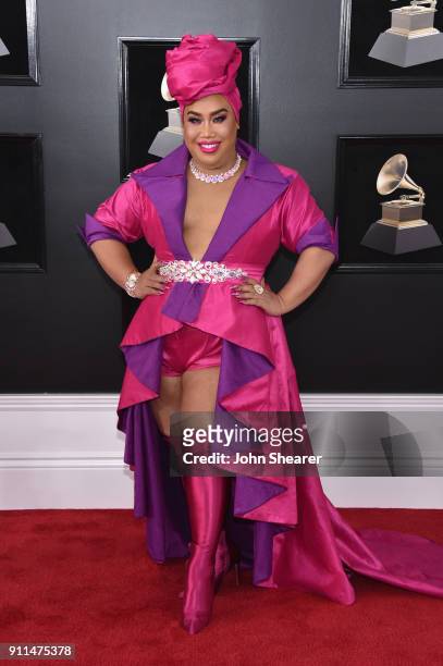 Makeup artist Patrick Starrr attends the 60th Annual GRAMMY Awards at Madison Square Garden on January 28, 2018 in New York City.