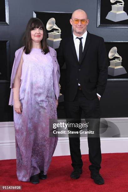 Recording artist Scott Devendorf and guest attend the 60th Annual GRAMMY Awards at Madison Square Garden on January 28, 2018 in New York City.