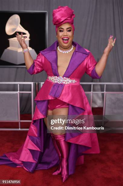 Makeup artist Patrick Starrr attends the 60th Annual GRAMMY Awards at Madison Square Garden on January 28, 2018 in New York City.