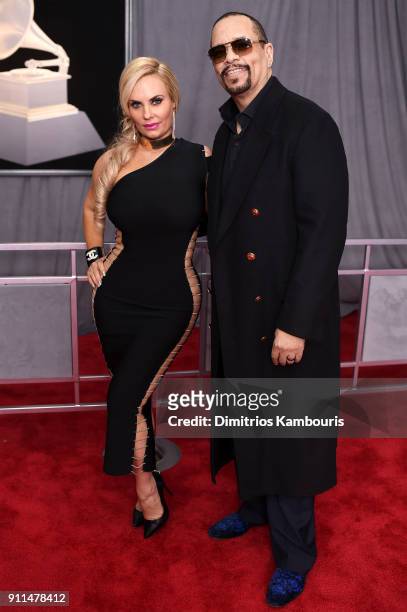 Coco Austin and recording artist Ice-T attend the 60th Annual GRAMMY Awards at Madison Square Garden on January 28, 2018 in New York City.