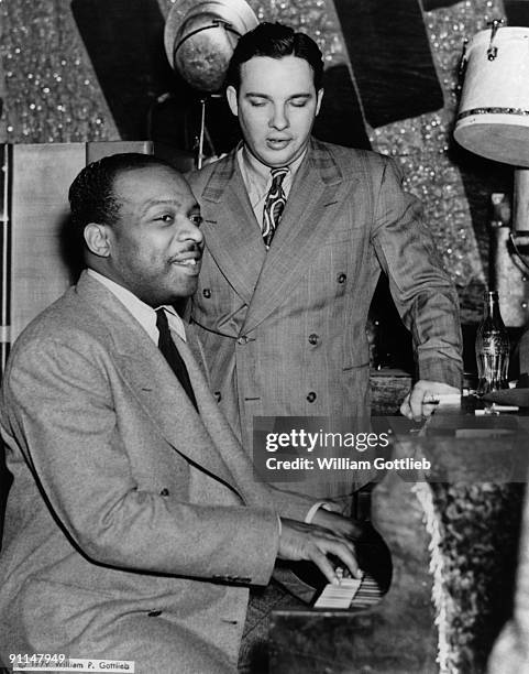 Photo of Bob CROSBY and Count BASIE; L-R. Count Basie, Bob Crosby