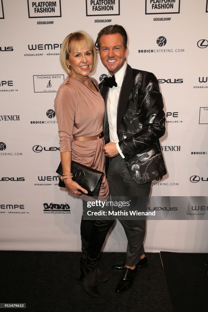 Sander Rath Marianne Halcour and Sandro Rath attend the Thomas Rath show during ...