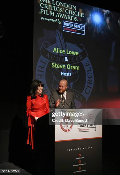 Alice Lowe and Steve Oram host the London Film Critics' Circle Awards 2018 at The May Fair Hotel on January 28, 2018 in London, England.