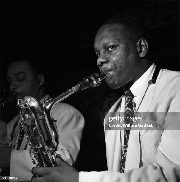 Photo of Duke ELLINGTON and Harry CARNEY; L-R. Duke Ellington, Harry Carney