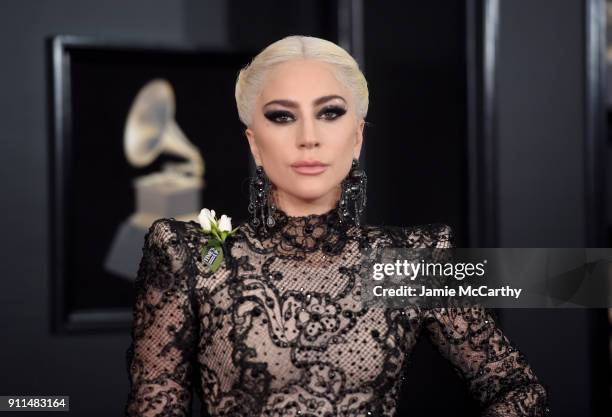 Recording artist Lady Gaga attends the 60th Annual GRAMMY Awards at Madison Square Garden on January 28, 2018 in New York City.