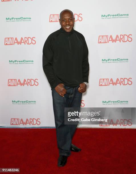 Adult film actor Mandingo attends the 2018 Adult Video News Awards at the Hard Rock Hotel & Casino on January 27, 2018 in Las Vegas, Nevada.