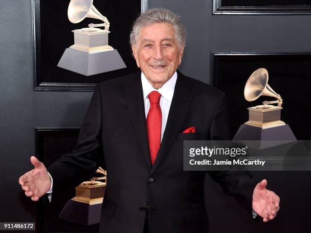 Recording artist Tony Bennett attends the 60th Annual GRAMMY Awards at Madison Square Garden on January 28, 2018 in New York City.