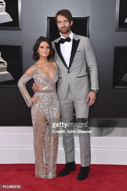 Recording artists Maren Morris and Ryan Hurd attend the 60th Annual GRAMMY Awards at Madison Square Garden on January 28, 2018 in New York City.