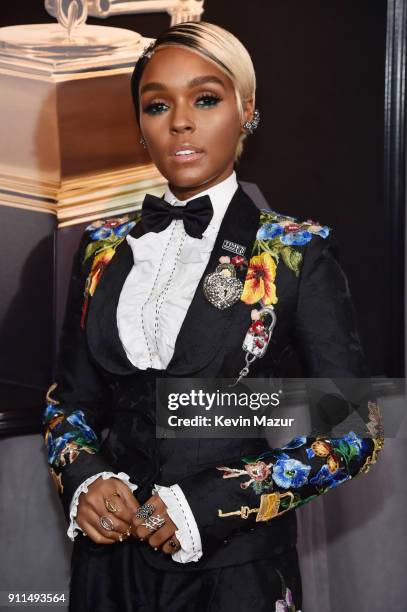 Recording artist and actor Janelle Monae attends the 60th Annual GRAMMY Awards at Madison Square Garden on January 28, 2018 in New York City.