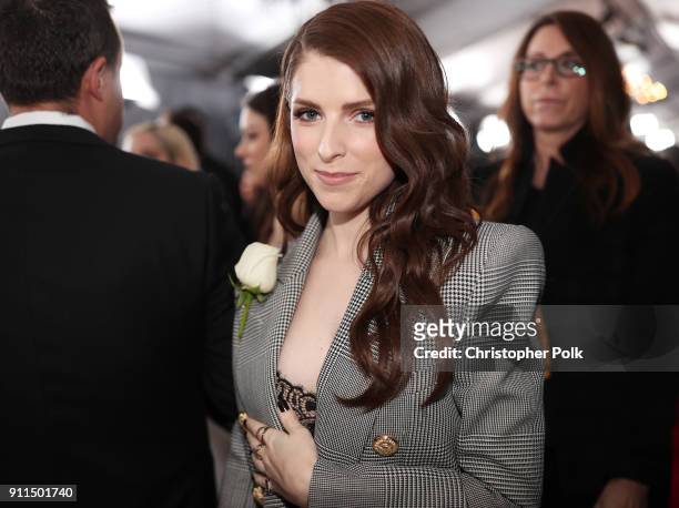 Actor Anna Kendrick attends the 60th Annual GRAMMY Awards at Madison Square Garden on January 28, 2018 in New York City.