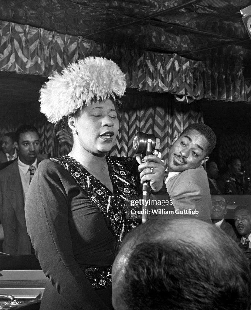 Photo of Ella FITZGERALD and Dizzy GILLESPIE and Ray BROWN