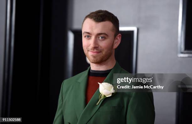 Recording artist Sam Smith attends the 60th Annual GRAMMY Awards at Madison Square Garden on January 28, 2018 in New York City.