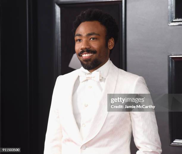 Recording artist Donald Glover aka Childish Gambino attends the 60th Annual GRAMMY Awards at Madison Square Garden on January 28, 2018 in New York...