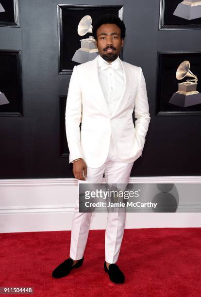 Recording artist Donald Glover aka Childish Gambino attends the 60th Annual GRAMMY Awards at Madison Square Garden on January 28, 2018 in New York...