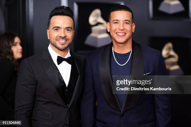 Recording artists Luis Fonsi and Daddy Yankee attend the 60th Annual GRAMMY Awards at Madison Square Garden on January 28, 2018 in New York City.