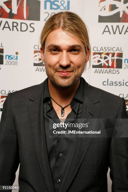 Photo of David GARRETT, Portrait of David Garrett backstage at the Classical Brit Awards