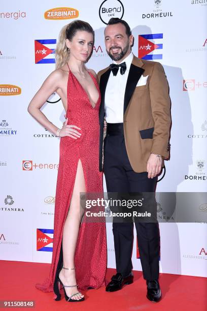 Elena Barolo and Alessandro Martorana attend the Alessandro Martorana Party on January 28, 2018 in Milan, Italy.