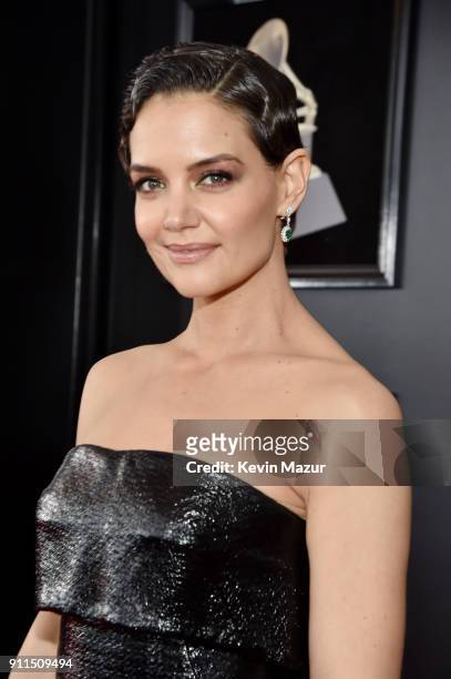 Actor Katie Holmes attends the 60th Annual GRAMMY Awards at Madison Square Garden on January 28, 2018 in New York City.