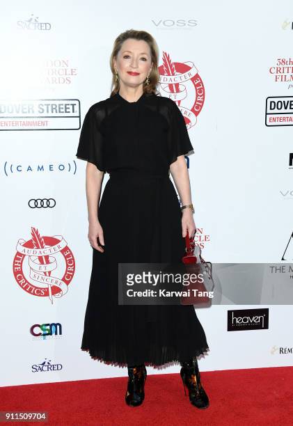 Lesley Manville attends the London Film Critics Circle Awards 2018 at The May Fair Hotel on January 28, 2018 in London, England.