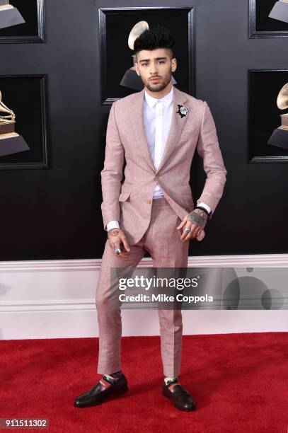 Recording artist Zayn Malik attends the 60th Annual GRAMMY Awards at Madison Square Garden on January 28, 2018 in New York City.