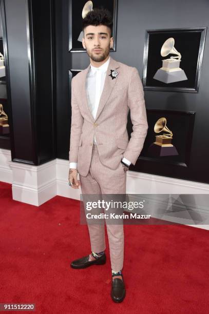 Recording artist Zayn Malik attends the 60th Annual GRAMMY Awards at Madison Square Garden on January 28, 2018 in New York City.