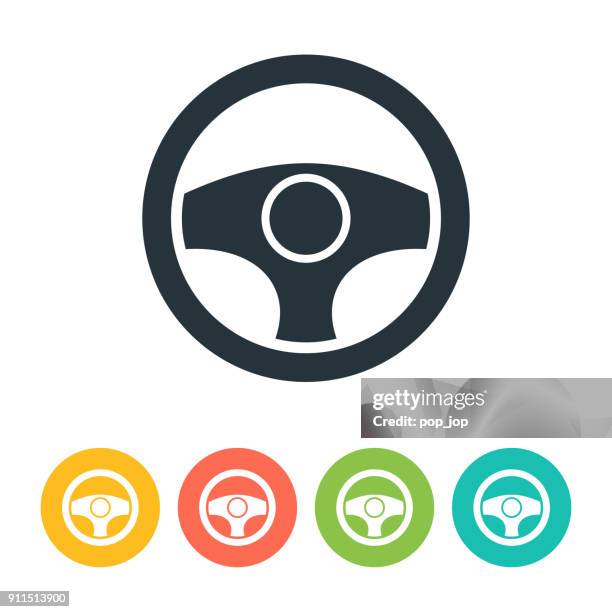 ilustrações de stock, clip art, desenhos animados e ícones de stearing wheel icon - steering wheel