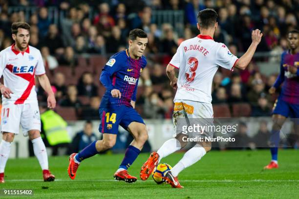 Phillip Couthino from Brasil of FC Barcelona during La Liga match between FC Barcelona v Alaves at Camp Nou Stadium in Barcelona on 28 of January,...