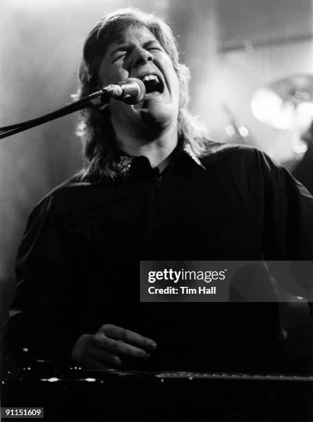 Photo of Jeff HEALEY; Blind guitarist Jeff Healey performing on stage