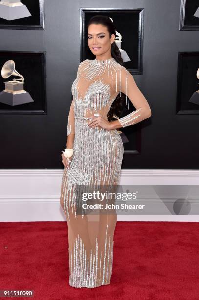 Actor Zuleyka Rivera attends the 60th Annual GRAMMY Awards at Madison Square Garden on January 28, 2018 in New York City.