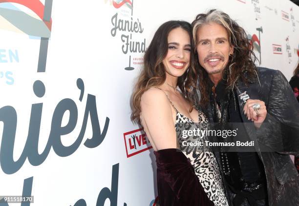 Chelsea Tyler and Steven Tyler at Steven Tyler and Live Nation presents Inaugural Janie's Fund Gala & GRAMMY Viewing Party at Red Studios on January...