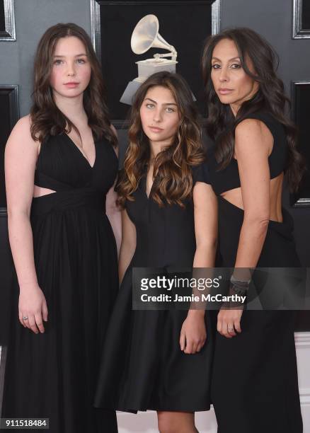 Lily Cornell, Toni Cornell, and Vicky Cornell attend the 60th Annual GRAMMY Awards at Madison Square Garden on January 28, 2018 in New York City.