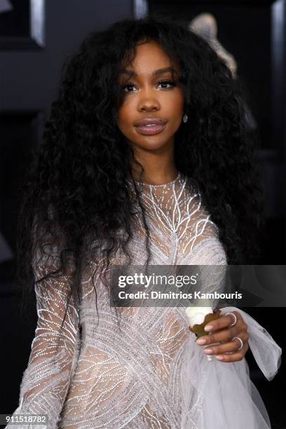 Recording artist SZA attends the 60th Annual GRAMMY Awards at Madison Square Garden on January 28, 2018 in New York City.