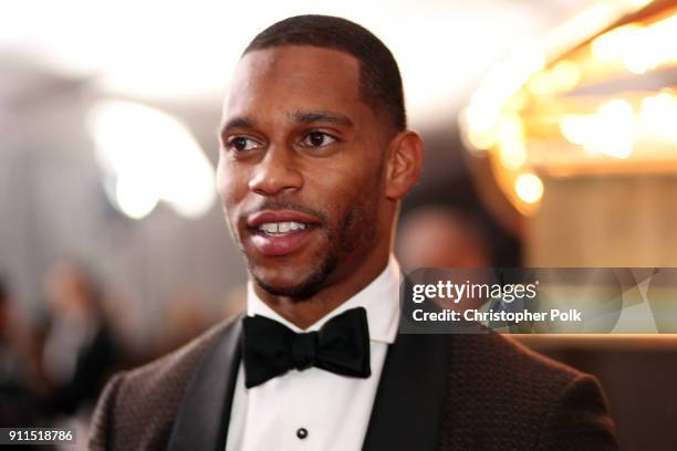 Professional football player Victor Cruz attends the 60th Annual GRAMMY Awards at Madison Square Garden on January 28, 2018 in New York City.