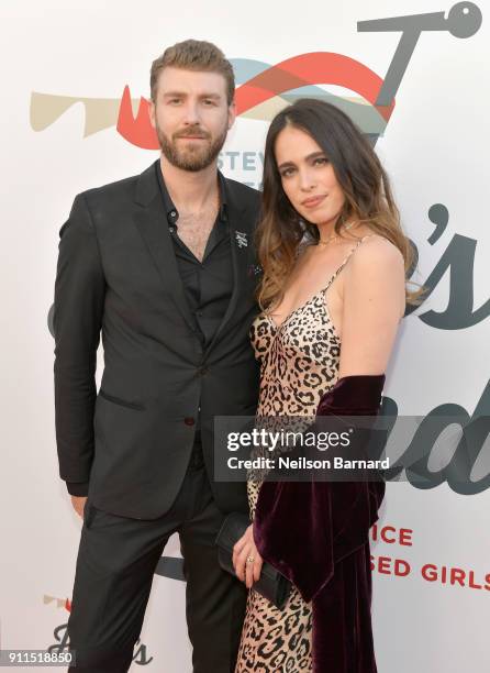 Jon Foster and Chelsea Tyler at Steven Tyler and Live Nation presents Inaugural Gala Benefitting Janie's Fund at Red Studios on January 28, 2018 in...