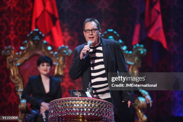 Photo of Vic REEVES, Vic Reeves on stage to present an award